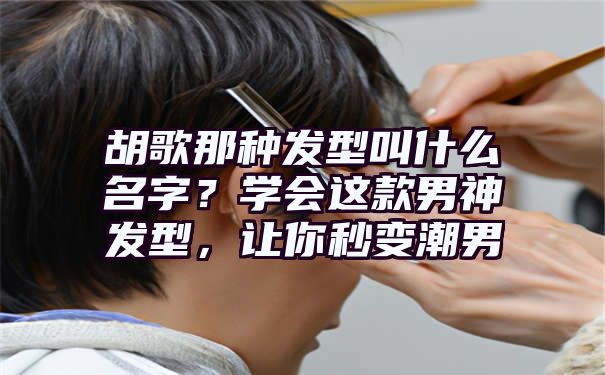 胡歌那种发型叫什么名字？学会这款男神发型，让你秒变潮男