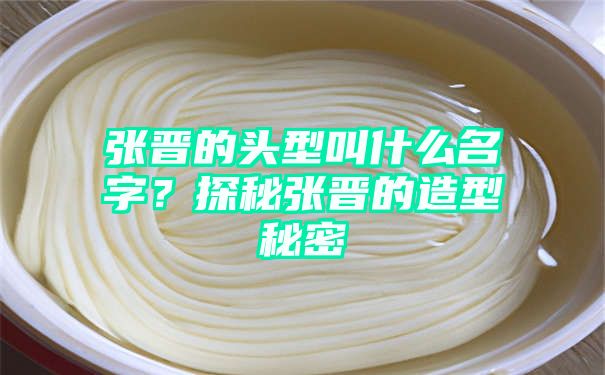 张晋的头型叫什么名字？探秘张晋的造型秘密