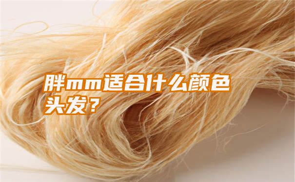 胖mm适合什么颜色头发？