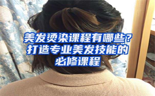 美发烫染课程有哪些？打造专业美发技能的必修课程