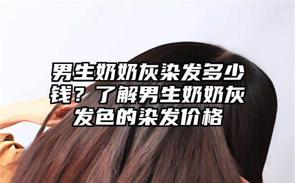 男生奶奶灰染发多少钱？了解男生奶奶灰发色的染发价格