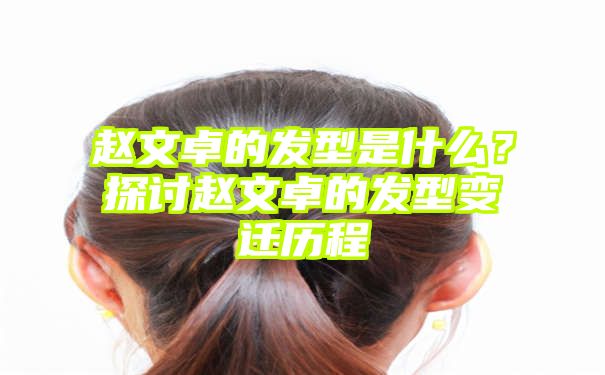 赵文卓的发型是什么？探讨赵文卓的发型变迁历程