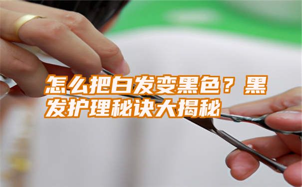 怎么把白发变黑色？黑发护理秘诀大揭秘