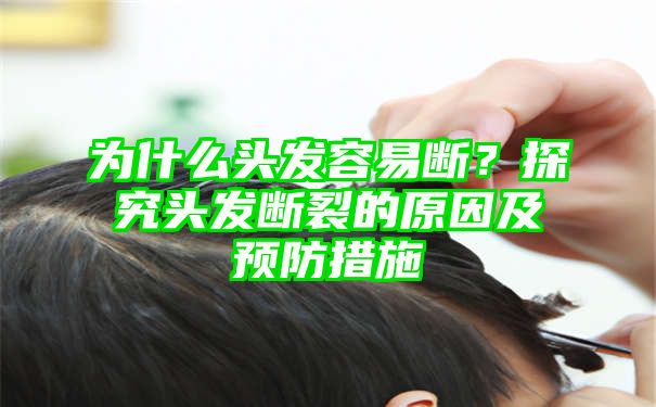 为什么头发容易断？探究头发断裂的原因及预防措施
