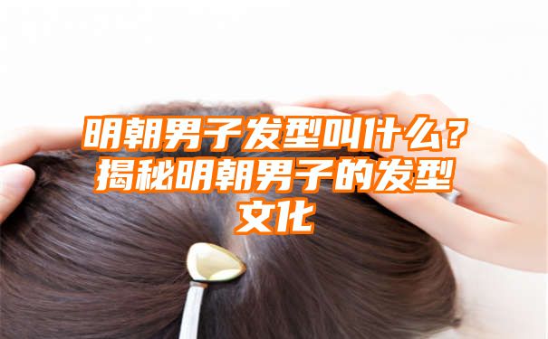 明朝男子发型叫什么？揭秘明朝男子的发型文化