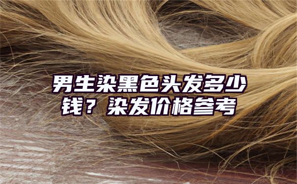 男生染黑色头发多少钱？染发价格参考