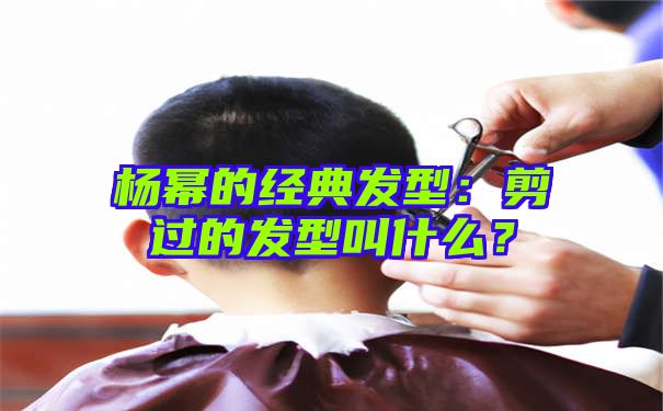 杨幂的经典发型：剪过的发型叫什么？