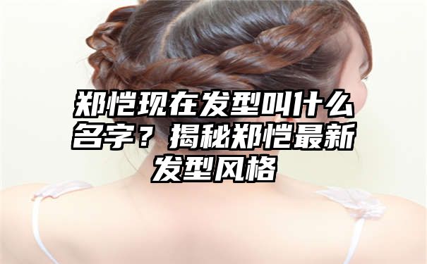 郑恺现在发型叫什么名字？揭秘郑恺最新发型风格