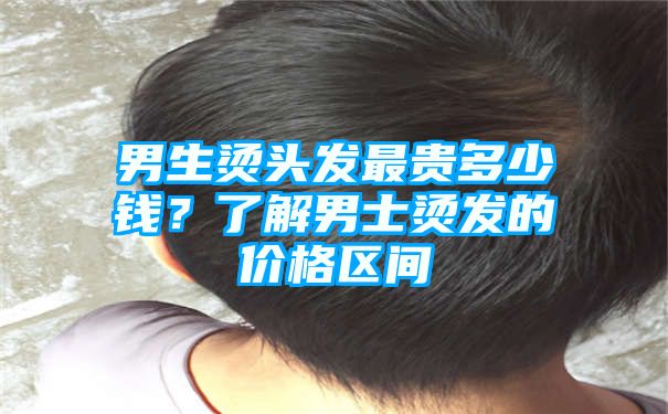 男生烫头发最贵多少钱？了解男士烫发的价格区间