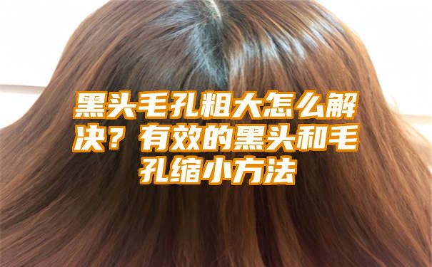 黑头毛孔粗大怎么解决？有效的黑头和毛孔缩小方法