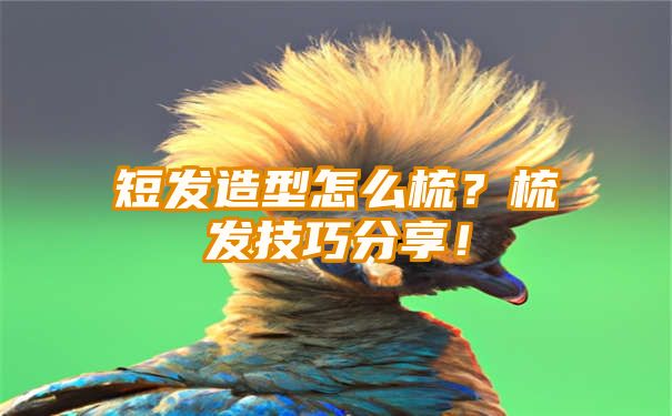 短发造型怎么梳？梳发技巧分享！