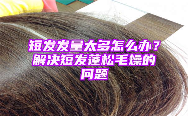 短发发量太多怎么办？解决短发蓬松毛燥的问题