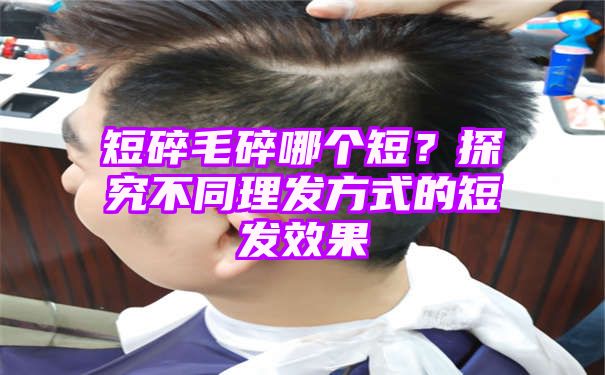 短碎毛碎哪个短？探究不同理发方式的短发效果