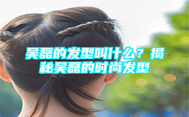 吴磊的发型叫什么？揭秘吴磊的时尚发型