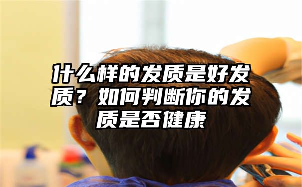 什么样的发质是好发质？如何判断你的发质是否健康