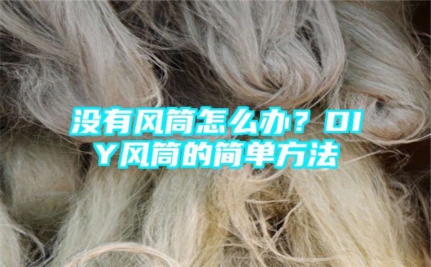 没有风筒怎么办？DIY风筒的简单方法