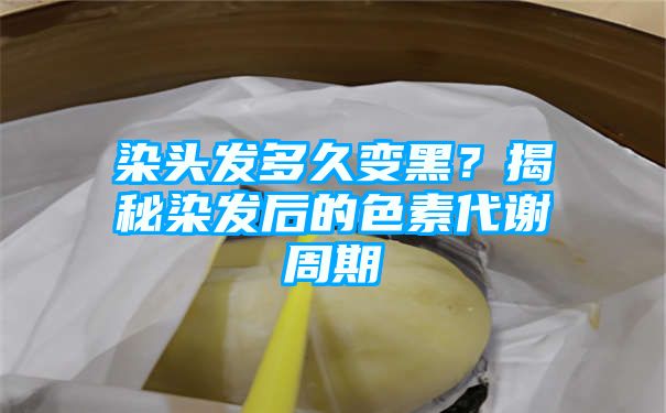 染头发多久变黑？揭秘染发后的色素代谢周期