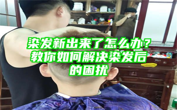 染发新出来了怎么办？教你如何解决染发后的困扰