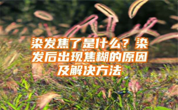 染发焦了是什么？染发后出现焦糊的原因及解决方法